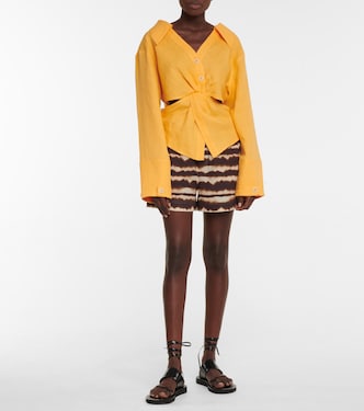 Rasha cutout linen shirt | Nanushka