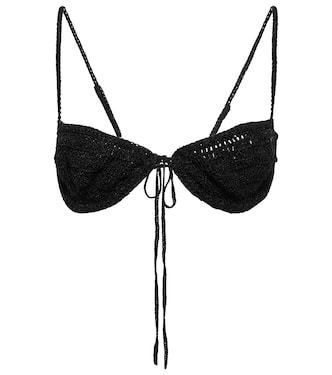 Crocheted cotton-blend bra | Magda Butrym