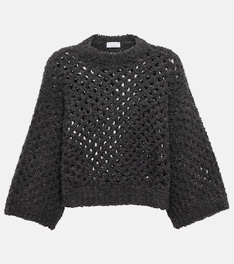 Pullover in cammello e seta | Brunello Cucinelli