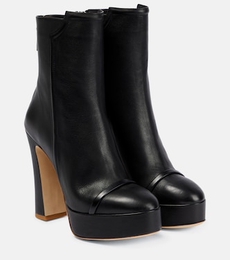 Alexa platform leather ankle boots | Malone Souliers