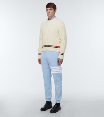 Pantaloni sportivi 4-Bar in cotone | Thom Browne