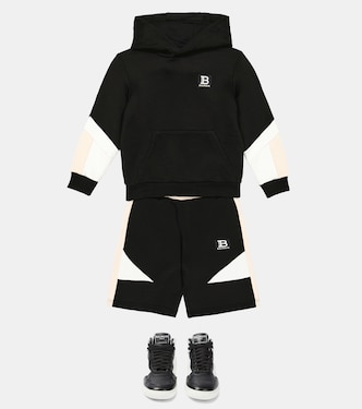 Shorts de jersey en mezcla de algodón | Balmain Kids