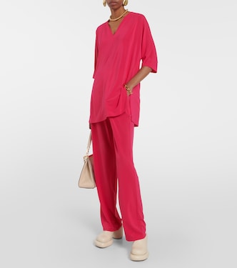 Pantaloni regular a vita alta in jersey | Max Mara