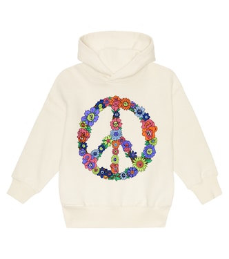 Matt printed cotton jersey hoodie | Molo