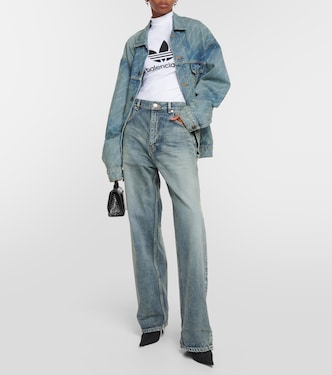 Jeans a gamba larga e vita media | Balenciaga