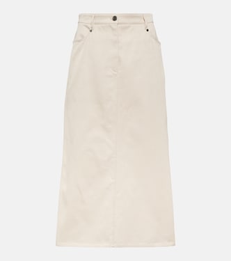 Falda midi en denim | Brunello Cucinelli