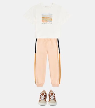 Camiseta en jersey de algodón estampada | Chloé Kids