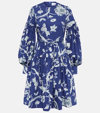 Floral cotton poplin minidress | Erdem