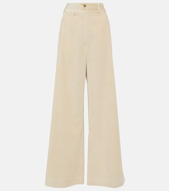 Pantalon ample à taille haute en velours côtelé de coton | Etro