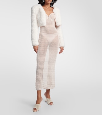 Abito midi in crochet di misto lino | Magda Butrym