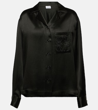 Anagram silk satin shirt | Loewe