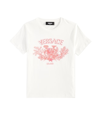 Camiseta University Coral de algodón | Versace Kids