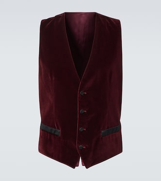 Gilet de costume en velours de coton et soie | Dolce&Gabbana