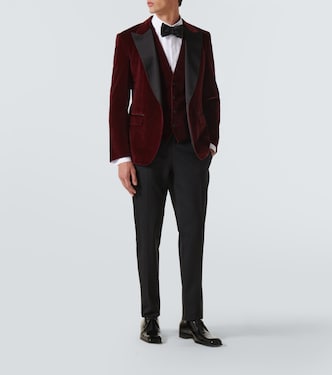 Gilet de costume en velours de coton et soie | Dolce&Gabbana