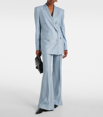 Pantaloni flared Rhein in seta e lana | Gabriela Hearst