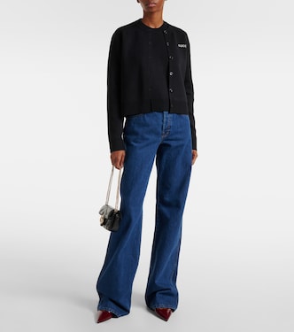 T-shirt en coton, laine et soie mélangés | Gucci