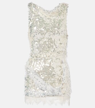 Opaline sequined lace-trimmed minidress | Christopher Esber