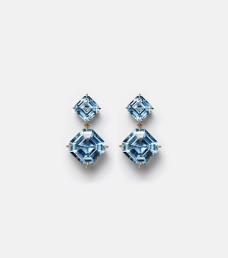 Boucles d'oreilles en or 14 ct et topazes | Mateo