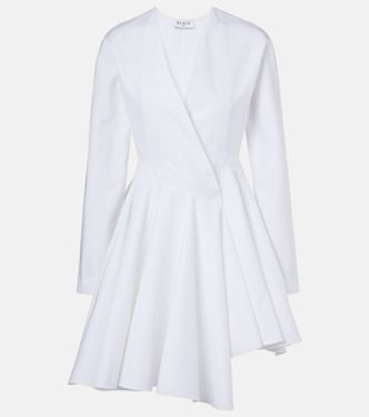 Asymmetric cotton minidress | Alaïa
