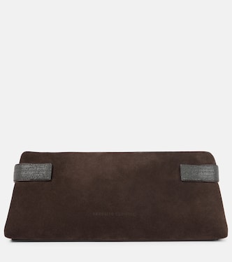 Monili suede clutch | Brunello Cucinelli