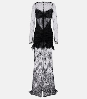 Sheer cotton-blend lace gown | Alessandra Rich