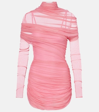 Christo ruched sheer silk minidress | Christopher Esber