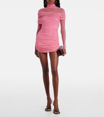Christo ruched sheer silk minidress | Christopher Esber