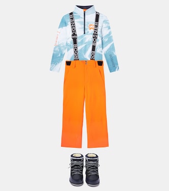Chris logo printed technical half-zip top | Bogner Kids