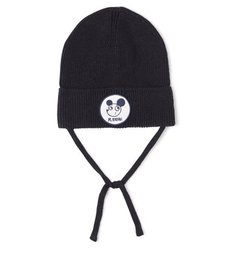 Appliqué cotton and wool beanie | Mini Rodini