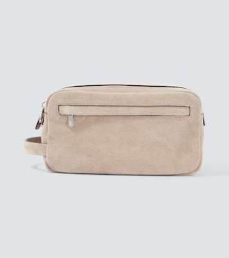 Suede toiletry bag | Brunello Cucinelli