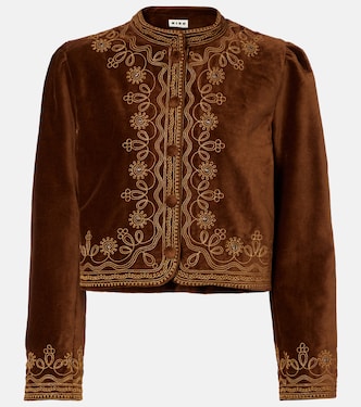 Denver embroidered cotton velvet jacket  | Rixo