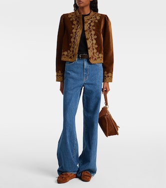 Denver embroidered cotton velvet jacket  | Rixo