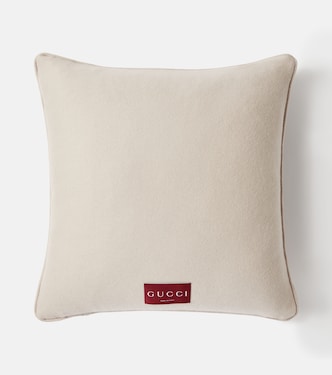 GG jacquard wool and cashmere cushion | Gucci