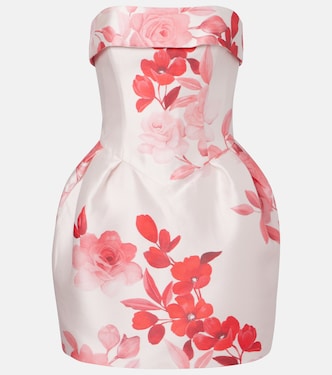 Floral bustier dress | Monique Lhuillier
