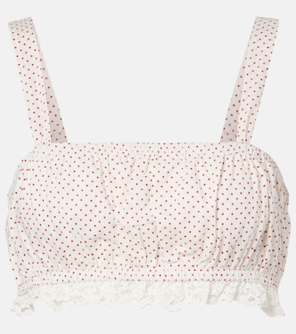 Cropped-Top Marlowe aus Baumwolle mit Spitze | Posse