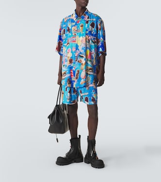 Printed satin shorts | Balenciaga
