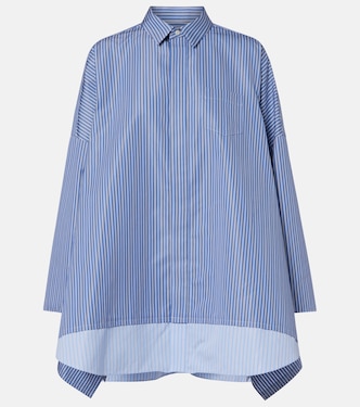 Camicia oversize in misto cotone a righe | Sacai