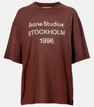 Logo cotton and hemp jersey T-shirt | Acne Studios