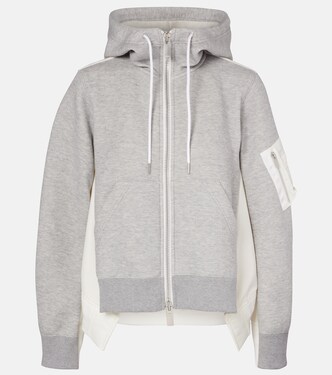 Paneled zip-up hoodie | Sacai