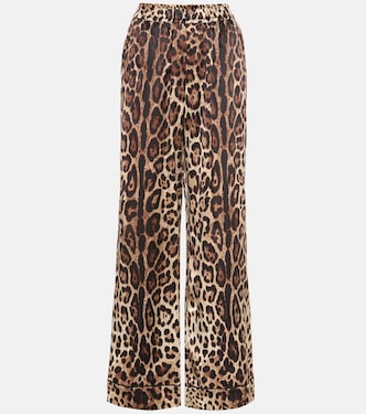 Leopard-print silk pants | Dolce&Gabbana