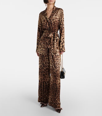 Leopard-print silk pants | Dolce&Gabbana