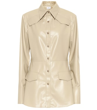 Sierra faux leather blazer | Deveaux New York