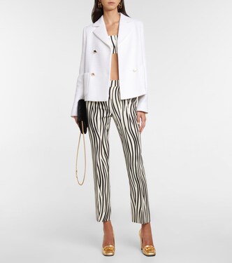 Zebra-print cotton and silk bralette | Valentino