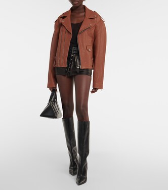 Oversize-Jacke aus Leder | David Koma