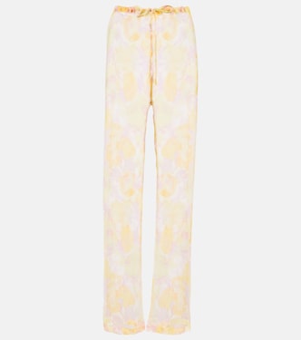 Floral silk crêpe pants | Dries Van Noten