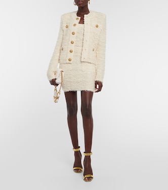 Halter-neck bouclé top | Balmain
