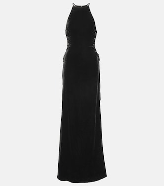 ワンピース ALESSANDRA RICH Velvet off the shoulder dress Black ワンピース ALESSANDRA RICH Velvet off the shoulder dress Bow