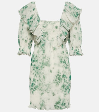 Pleated georgette minidress | Ganni