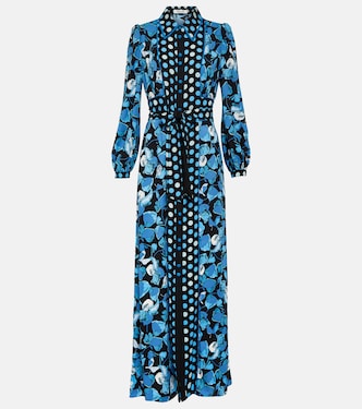 Robe longue Joshua en crêpe à fleurs | Diane von Furstenberg