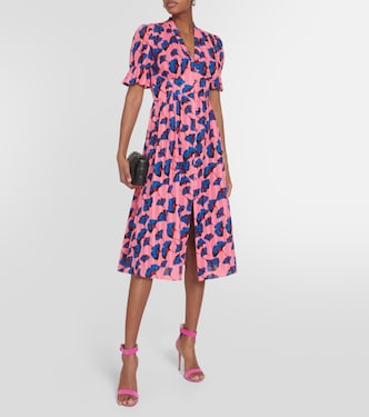 Bedrucktes Midikleid Erica aus Baumwolle | Diane von Furstenberg